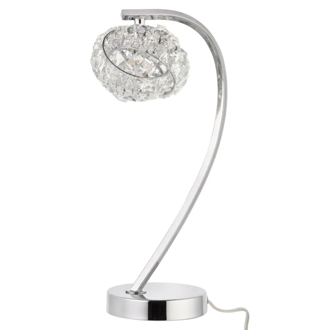Monaco Chrome and Crystal Table Lamp