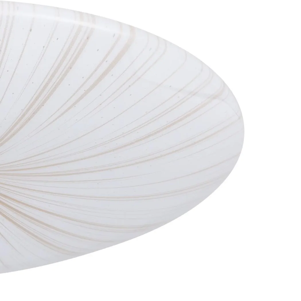 Nieves White and Gold Large LED Flush Ceiling Light