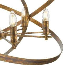 Nitya 8 Light Mottled Copper Pendant Ceiling Light