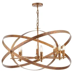 Nitya 8 Light Mottled Copper Pendant Ceiling Light
