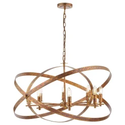 Nitya 8 Light Mottled Copper Pendant Ceiling Light