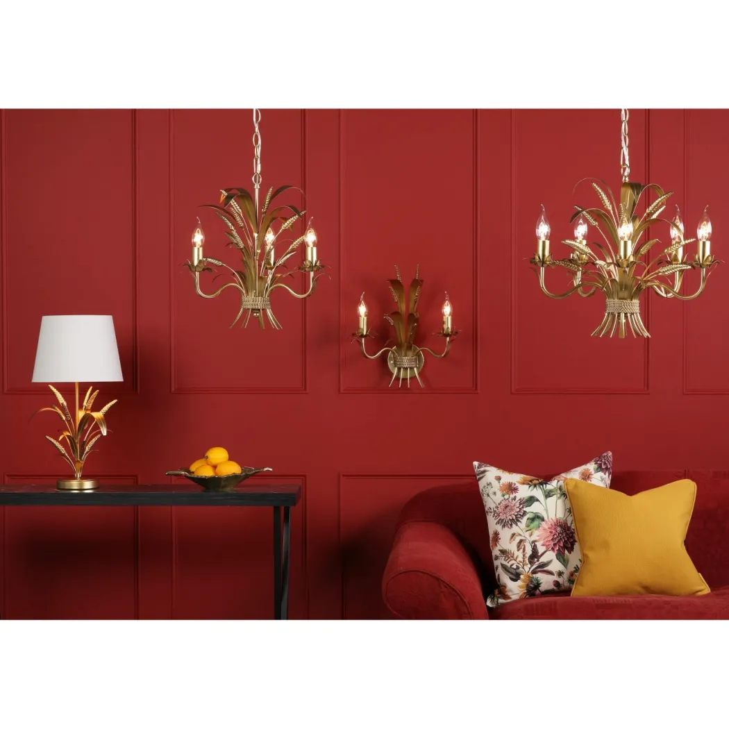 Phaedra 3 Light Gold Pendant Ceiling Light