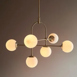 Pilar 6 Light Brass Ceiling Light