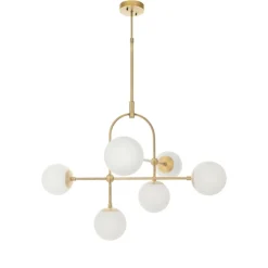 Pilar 6 Light Brass Ceiling Light