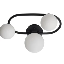 Pulsa Matt Black Ceiling Light IP44