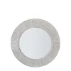 Ramlia Natural Texture Frame Round Mirror