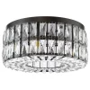 Relena 4 Light Black & Crystal Flush Ceiling Light