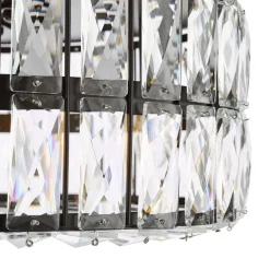 Relena 4 Light Black & Crystal Flush Ceiling Light