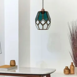Ripley Antique Brass and Smoked Glass Easy-Fit Pendant Shade