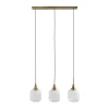 Riva 3-Light Antique Brass Pendant Bar
