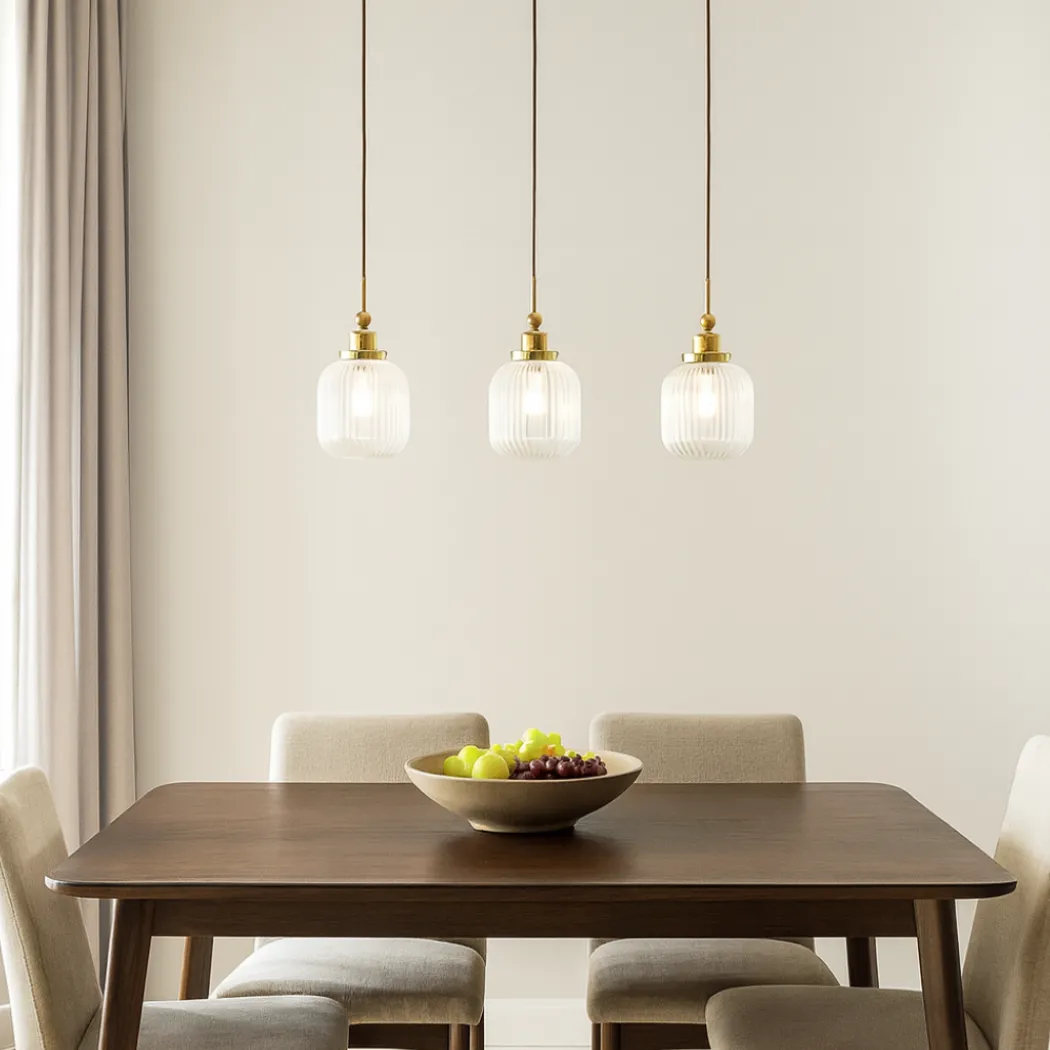 Riva 3-Light Antique Brass Pendant Bar