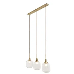 Riva 3-Light Antique Brass Pendant Bar