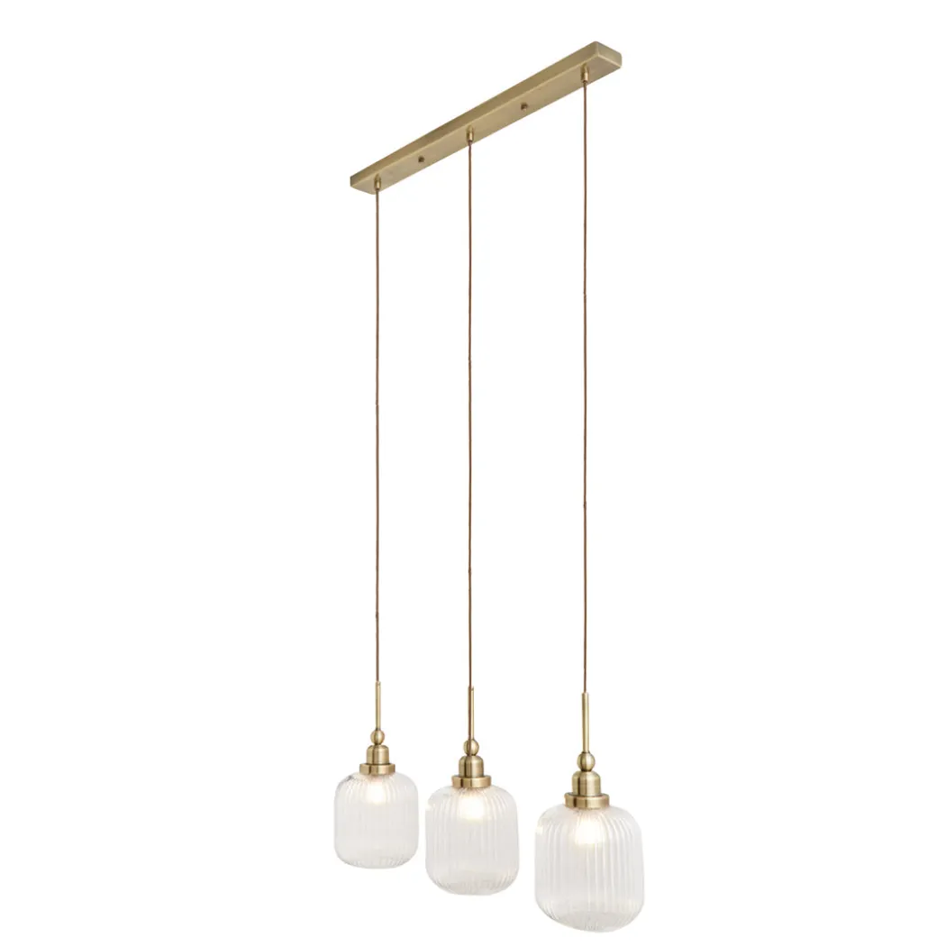 Riva 3-Light Antique Brass Pendant Bar