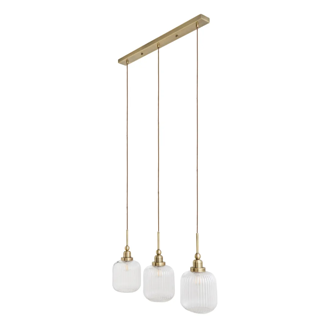 Riva 3-Light Antique Brass Pendant Bar