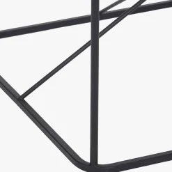 Roxy Glass & Black Metal Coffee Table