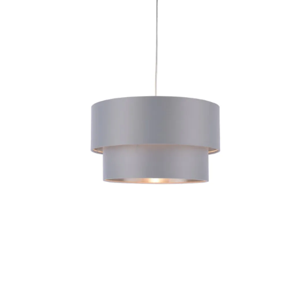 Rute Grey & Silver Pendant Shade