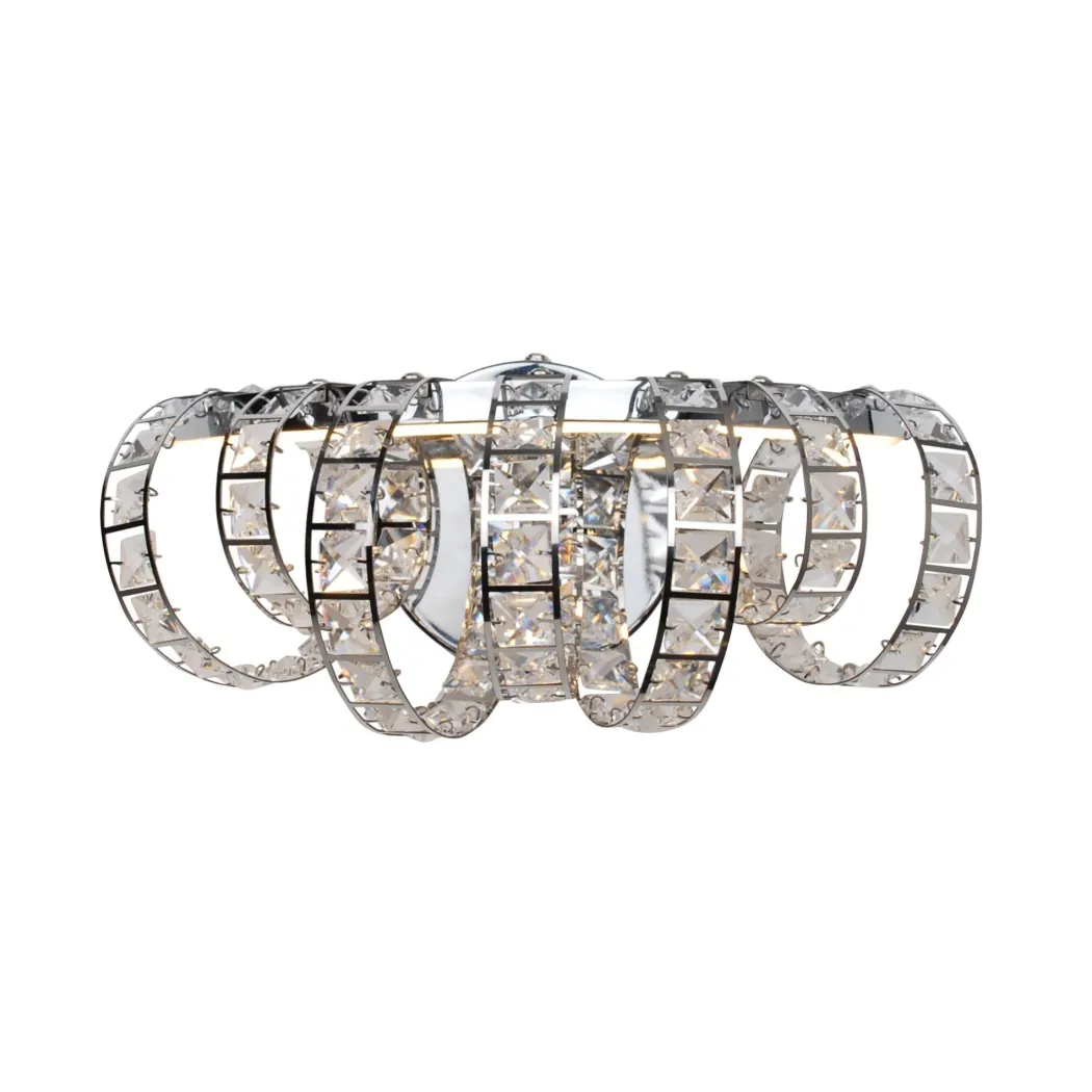 Shakira Polished Chrome & Crystal LED Wall Light