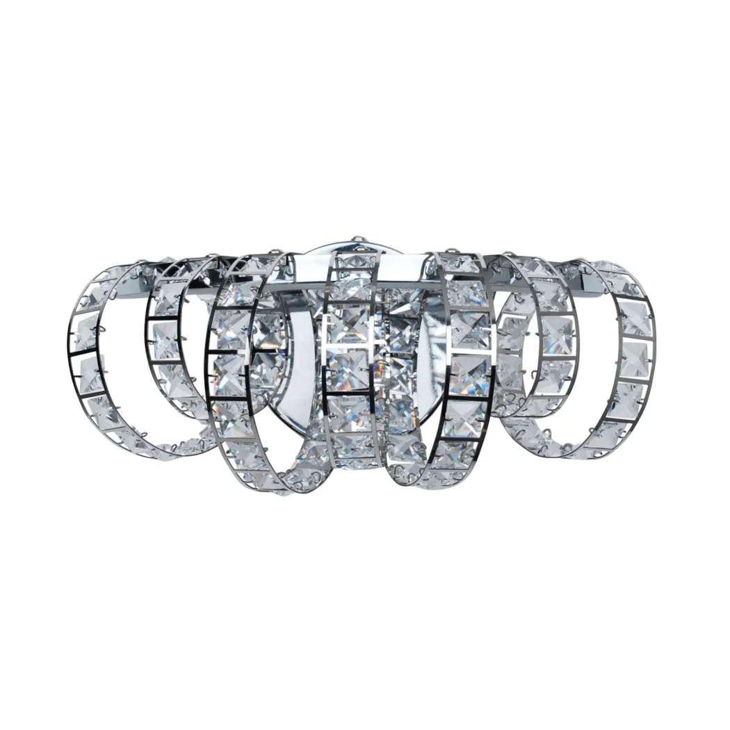 Shakira Polished Chrome & Crystal LED Wall Light