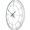 Skeleton Round Antique Silver Wall Clock