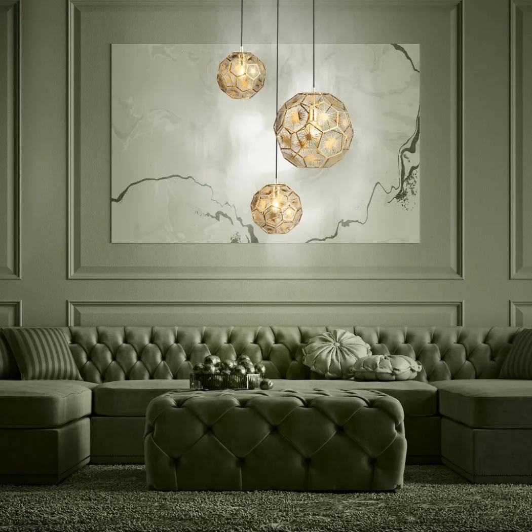 Skoura 3 Light Gold Ceiling Pendant