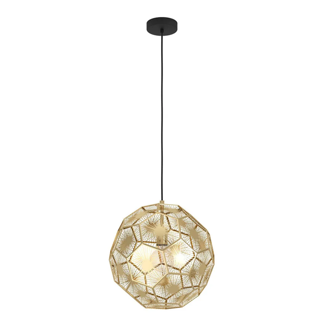Skoura Black and Brass Ceiling Pendant Light