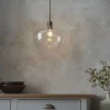 Stourton Antique Brass & Glass Bowl Pendant Ceiling Light