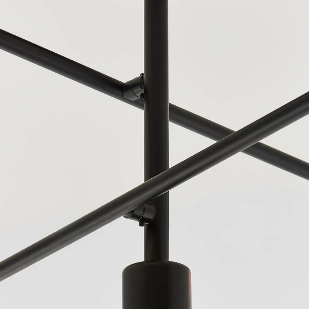 Studio 5 Light Semi Flush Black Ceiling Light