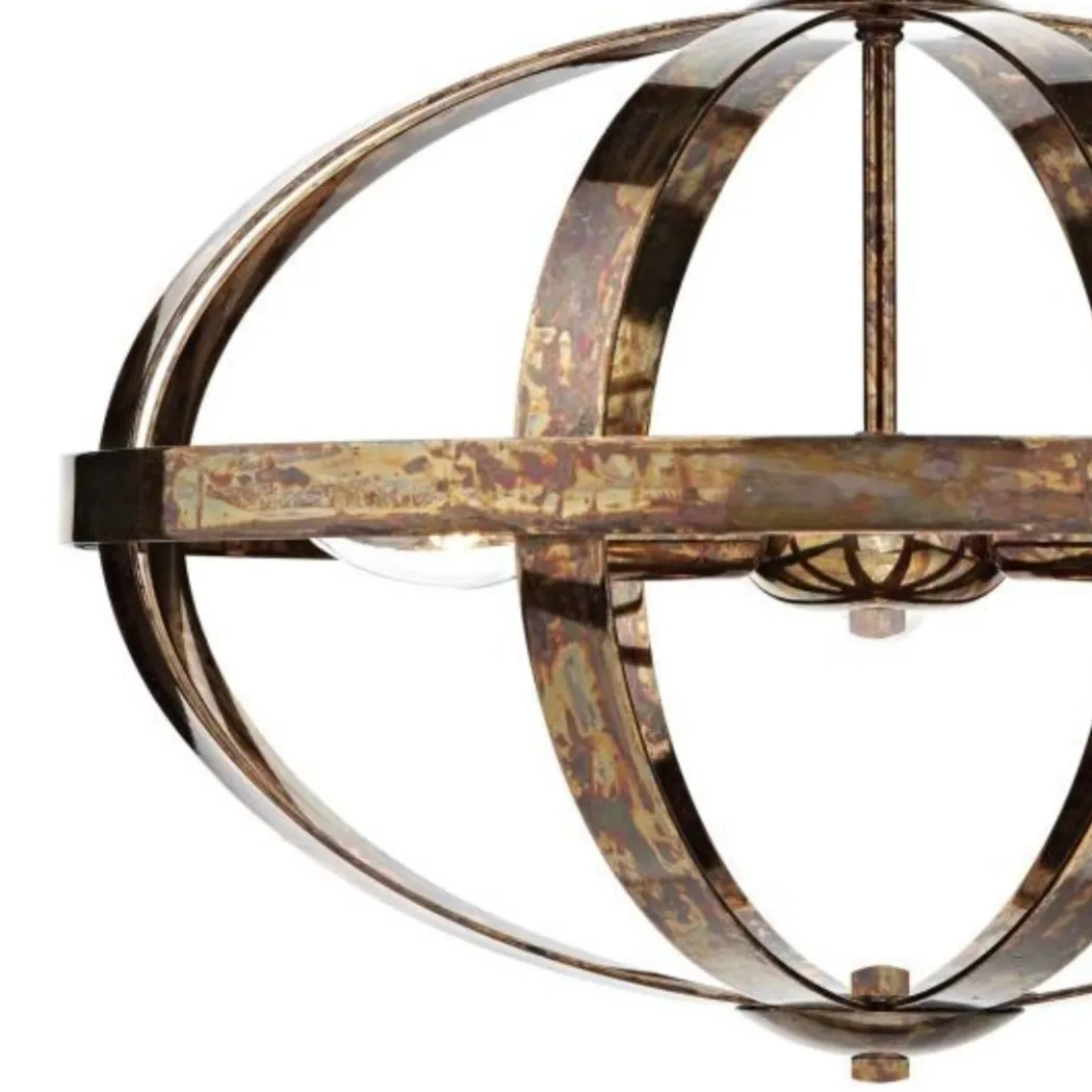 Symbol 3 Light Ceiling Light Copper