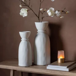 Takada Bottle Large White Vase