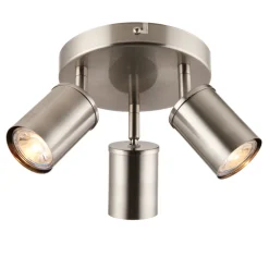 Talbot Brushed Nickel 3-Spot Plate