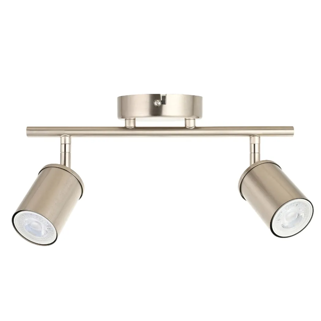 Talbot 2-Light Brushed Nickel Spotlight Bar