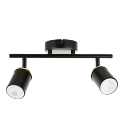 Talbot 2-Light Matte Black Spotlight Bar