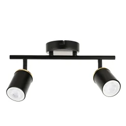 Talbot 2-Light Matte Black Spotlight Bar
