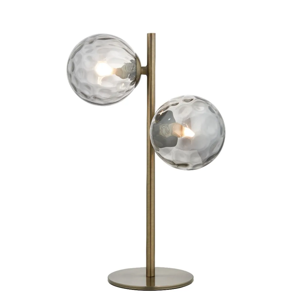 Tamara 2-Light Antique Brass Table Lamp