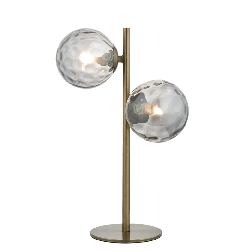 Tamara 2-Light Antique Brass Table Lamp