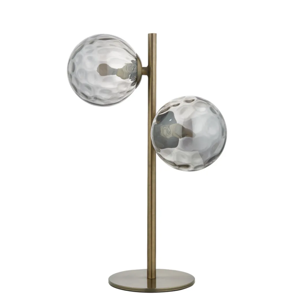 Tamara 2-Light Antique Brass Table Lamp