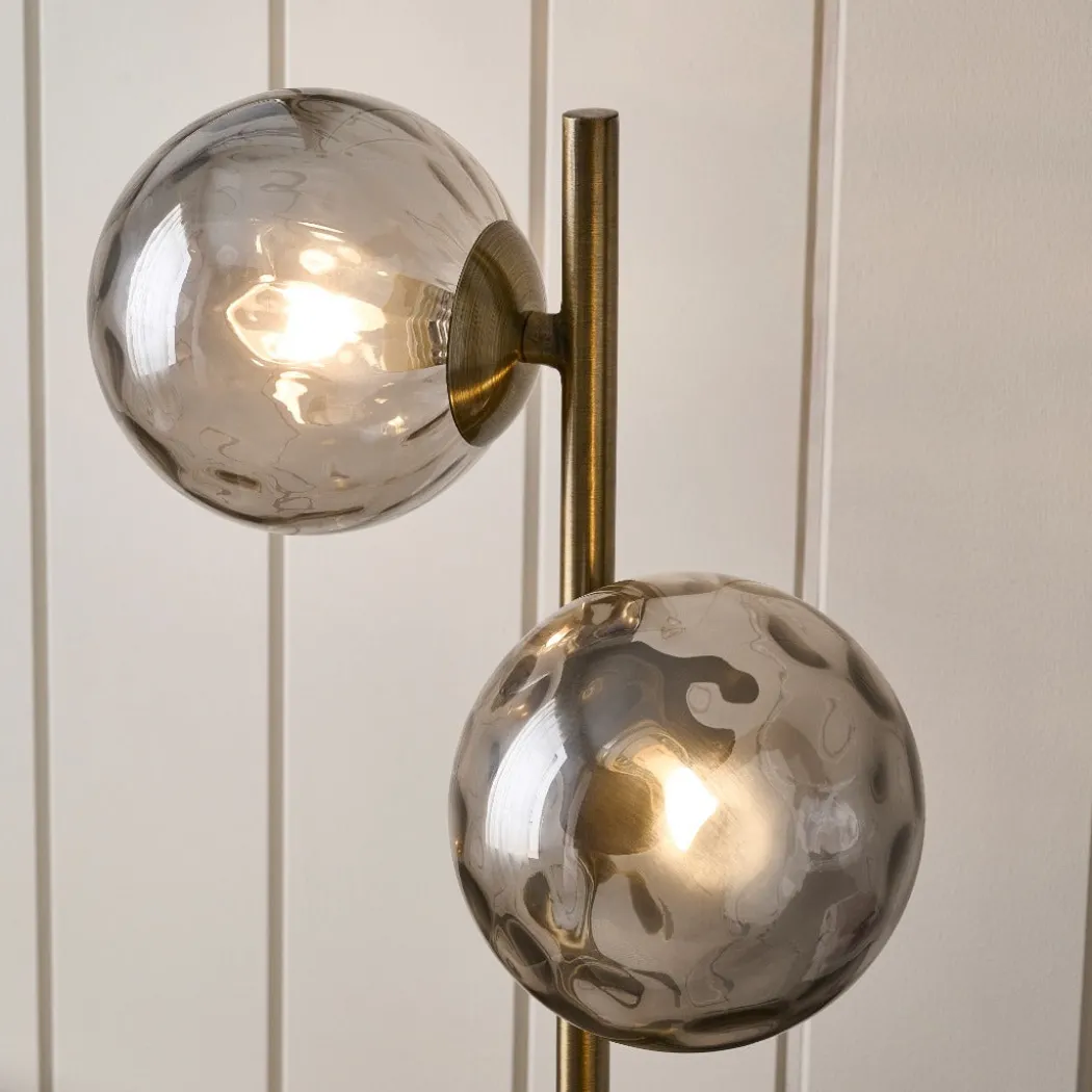 Tamara 2-Light Antique Brass Table Lamp