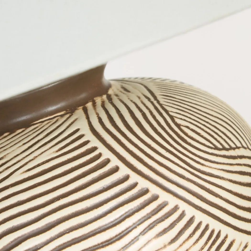 Tangier Cream & Brown Ceramic Table Lamp