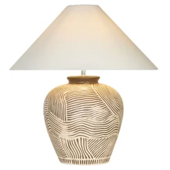 Tangier Cream & Brown Ceramic Table Lamp