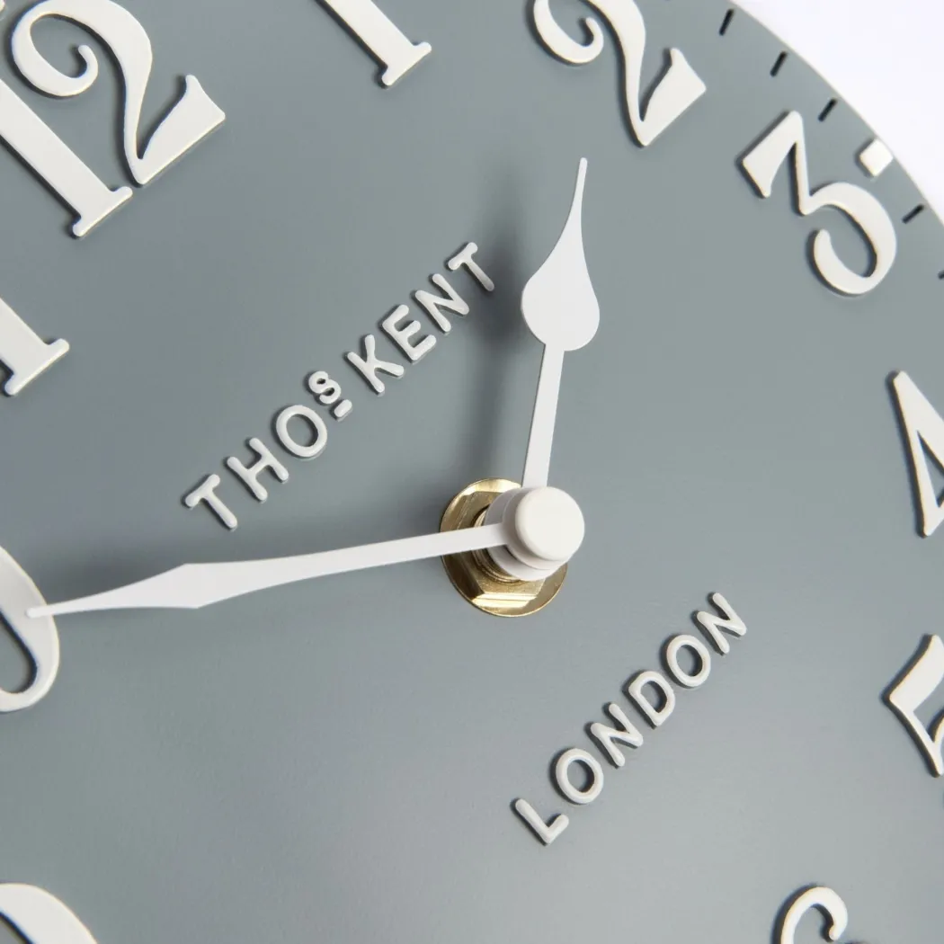 Thomas Kent Arabic Mantel Clock Flax Blue