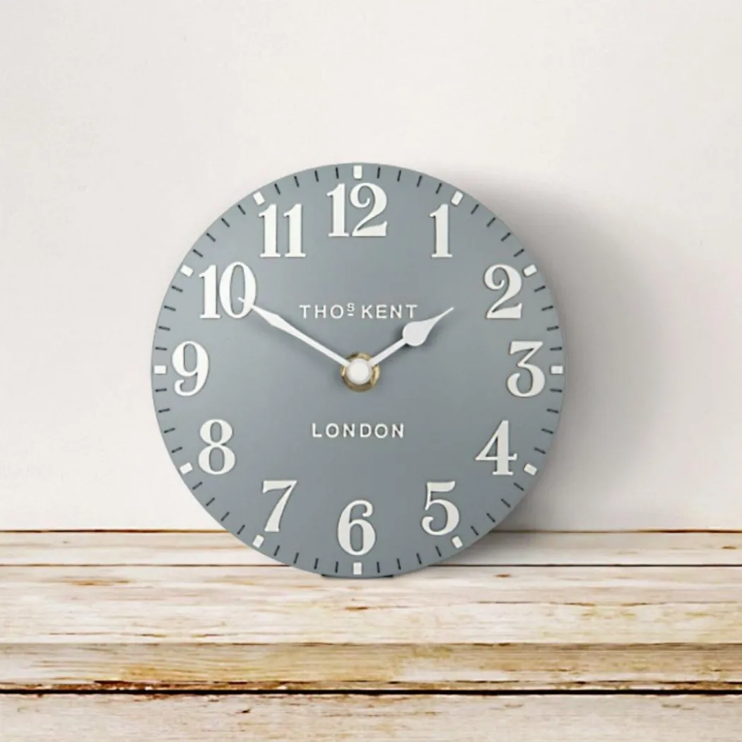 Thomas Kent Arabic Mantel Clock Flax Blue