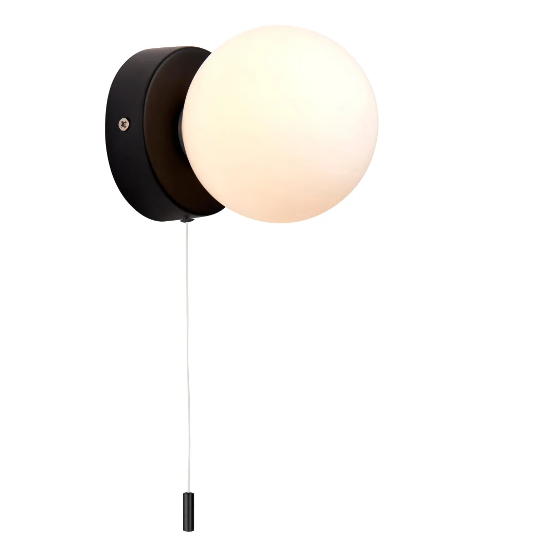 Toronto Matt Black IP44 Wall Light
