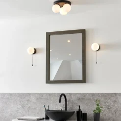 Toronto Matt Black IP44 Wall Light