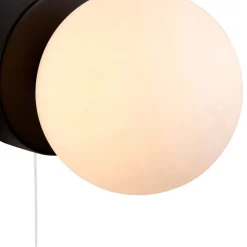 Toronto Matt Black IP44 Wall Light
