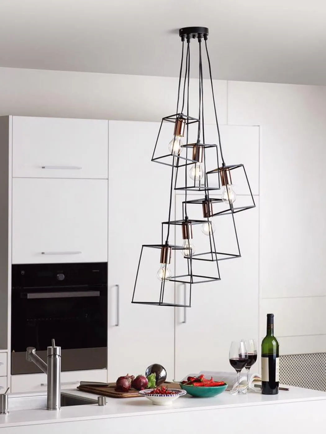 Tower 6 Light Pendant Ceiling Light