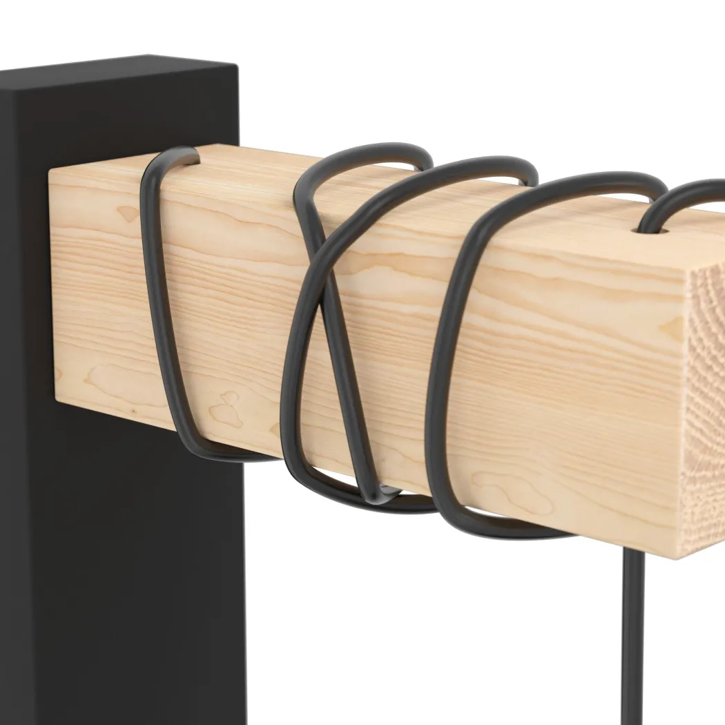 Townshend 5 Wood and Black Wall Light