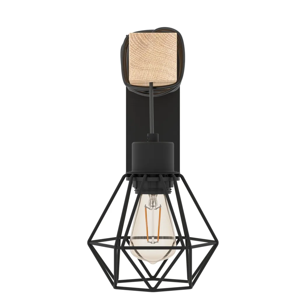 Townshend 5 Wood and Black Wall Light
