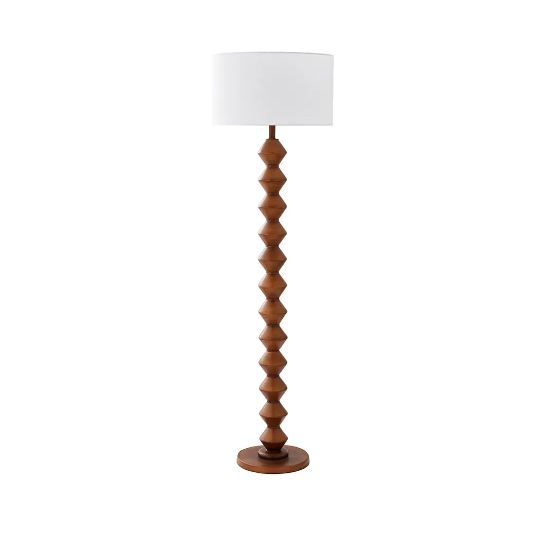 Trezza Walnut Floor Lamp
