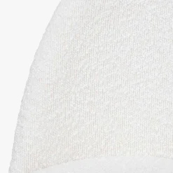 Turi White Bouclé Fabric and Black Metal Dining Chair