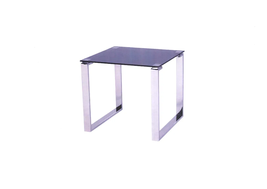 Twinkle Black Sparkle Glass End Table